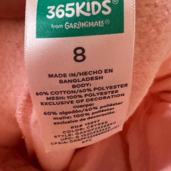 Pink sequins SWEATSUIT Sherpa hood size 8 perfect condition - Picture 7 of 7